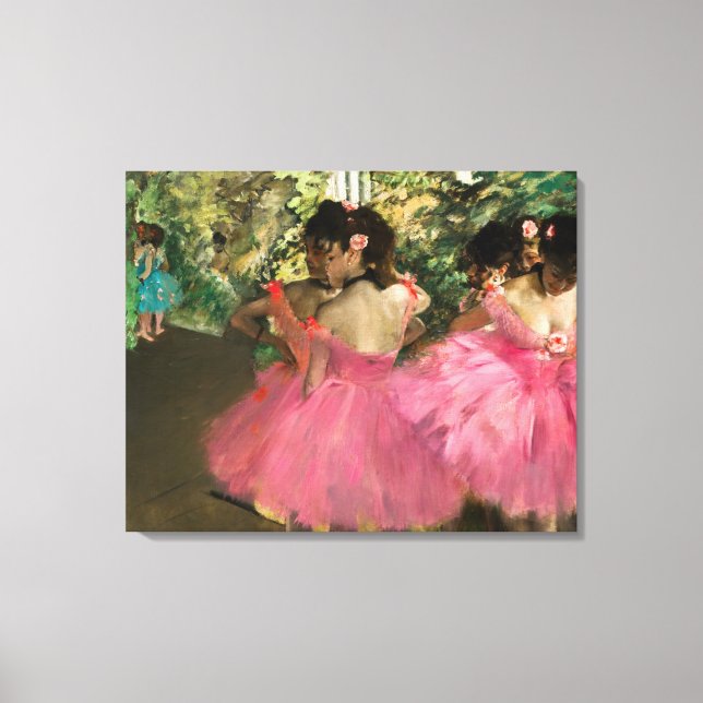 Toile Edgar Degas - Danseurs en rose (Recto)