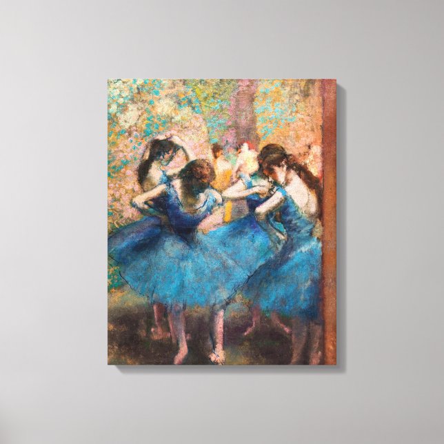 Toile Edgar Degas - Danseuses en bleu (Recto)