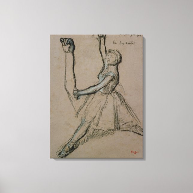 Toile Edgar Degas | Étude d'un danseur (Recto)