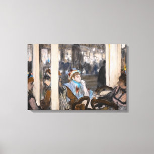 Toile Edgar Degas - Femmes sur une terrasse de café le s