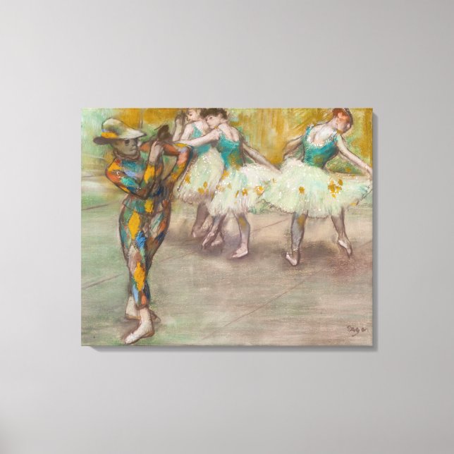 Toile Edgar Degas - Harlequin Dance (Recto)