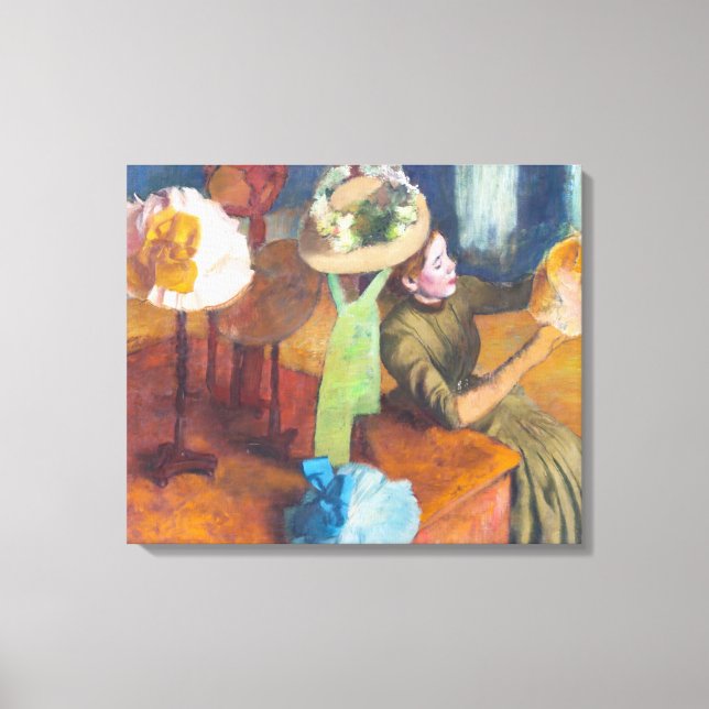Toile Edgar Degas - La boutique de chapeaux (Recto)