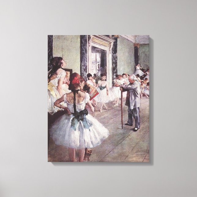 Toile Edgar Degas La Classe de danse  (Recto)