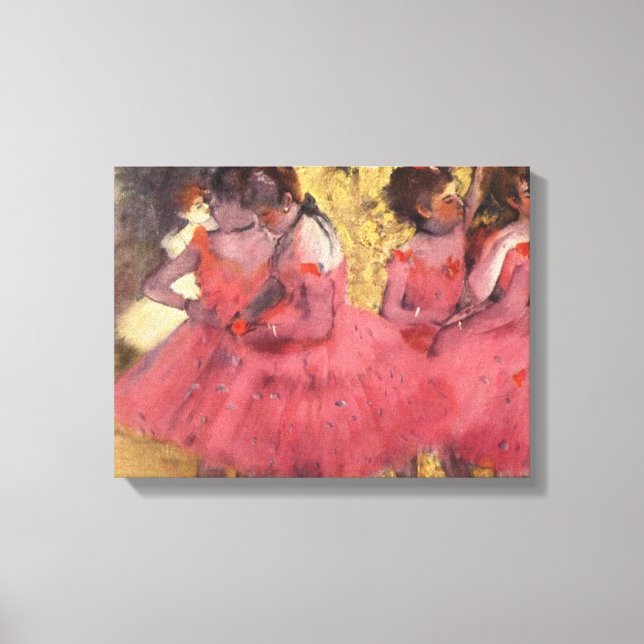 Toile Edgar Degas Les Danseuses Roses (Recto)