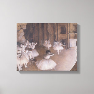 Toile Edgar Degas  Répétition de ballet sur scène, 18