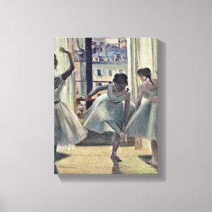 Toile Edgar Degas - Trois danseurs dans une salle d'exer