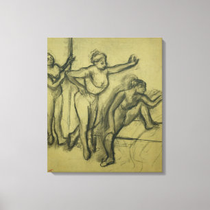 Toile Edgar Degas Trois danseurs, vers 1900