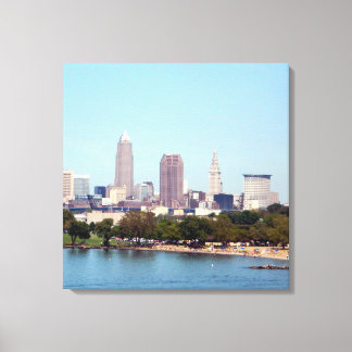 Toile Edgewater View Cleveland Ohio Wrapped Canvas Impri