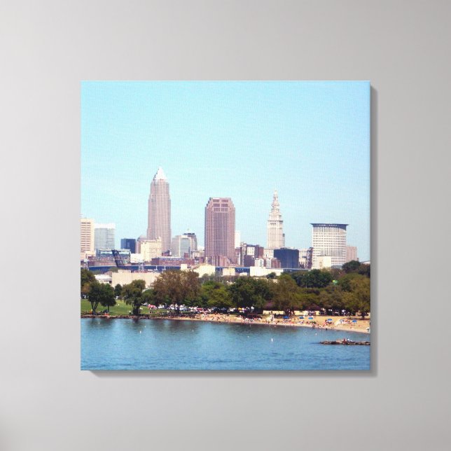 Toile Edgewater View Cleveland Ohio Wrapped Canvas Impri (Recto)