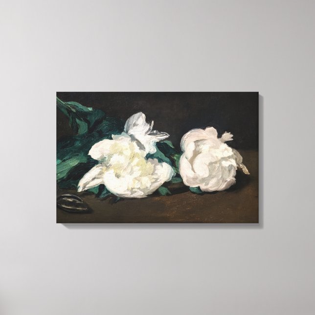Toile Edouard Manet - Branche des pivoines blanches, sec (Recto)