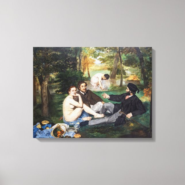 Toile Edouard Manet - Déjeuner sur l'herbe (Recto)
