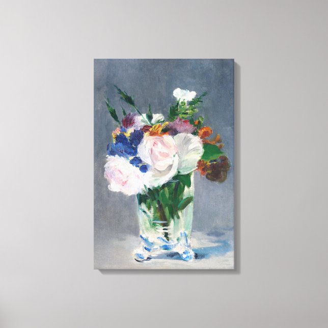 Toile Edouard Manet - Fleurs dans un vase de cristal (Recto)