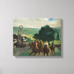 Toile Edouard Manet - Les courses à Longchamp