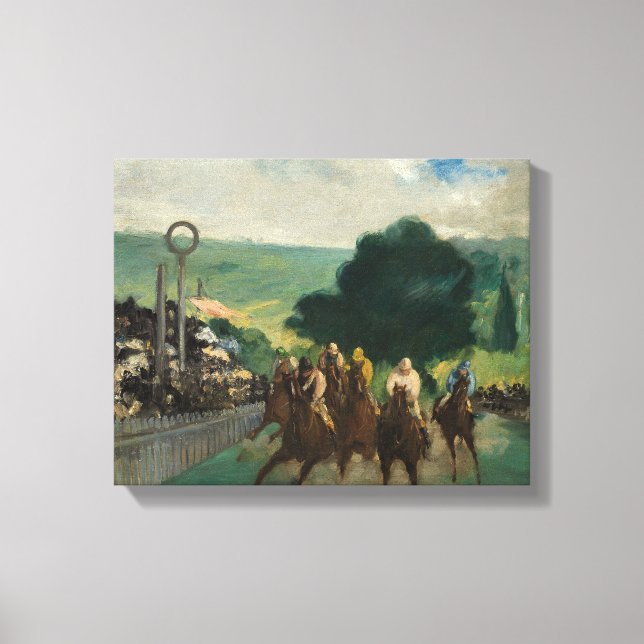 Toile Edouard Manet - Les courses à Longchamp (Recto)