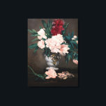 Toile Edouard Manet - Vase de pivoines sur petit piédest<br><div class="desc">Vase de pivoines sur un petit piédestal / Vase de pivoines sur piedouche - Edouard Manet,  Huile sur toile,  1864</div>