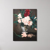 Edouard Manet - Vase de pivoines sur petit piédest