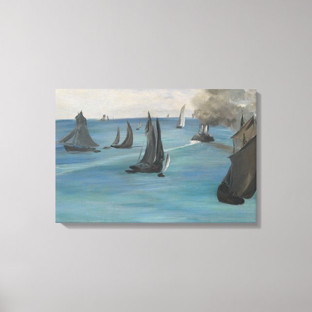 Toile Edouard Manet - Vue Mer, Temps Calme (Recto)