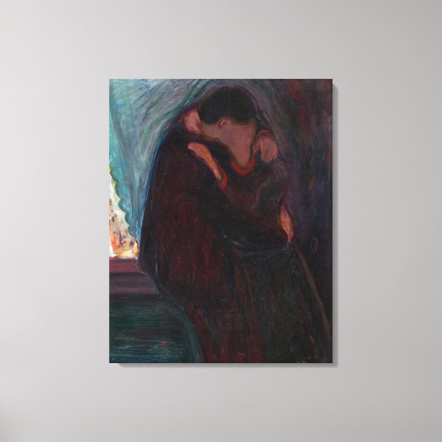 Toile Edvard Munch - Le baiser (Recto)