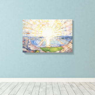 Toile Edvard Munch Lever de soleil Art nouveau Expressio
