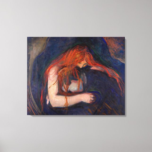 Toile Edvard Munch - Vampire / Amour et douleur (Recto)