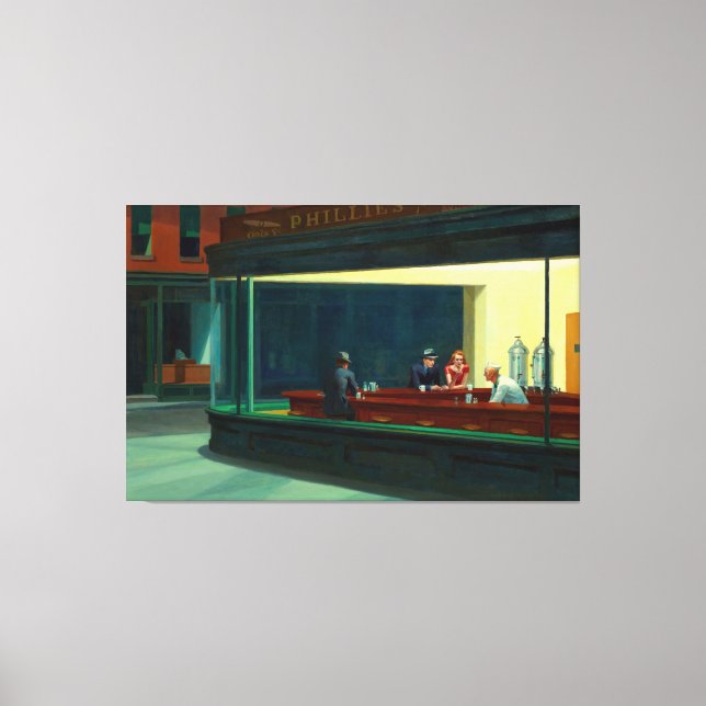 Toile Edward Hopper - Nighthawks (Recto)