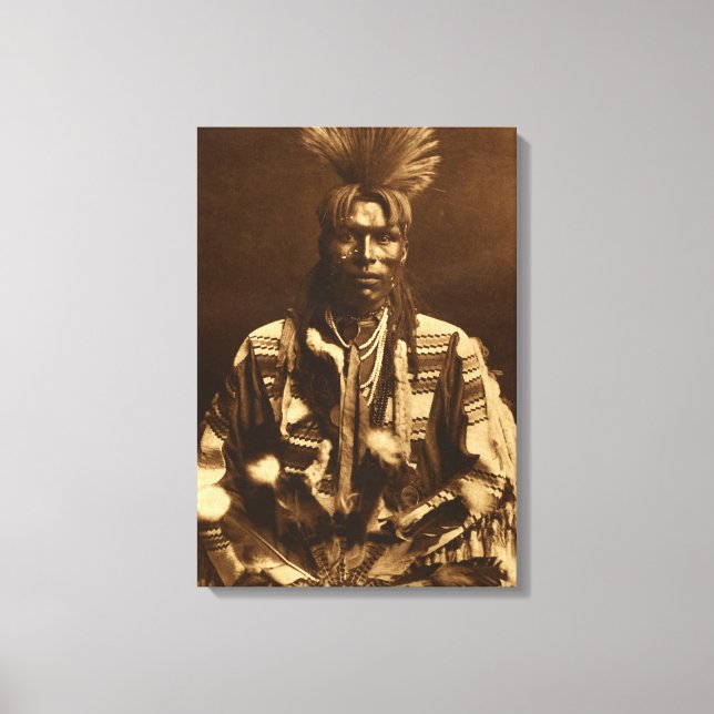 Toile Edward S Curtis A Piegan Dandy (Recto)