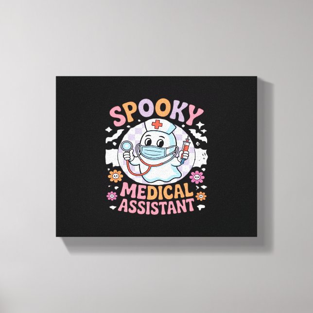 Toile Éffrayant Médicale Assistant Cute Halloween Essent (Recto)