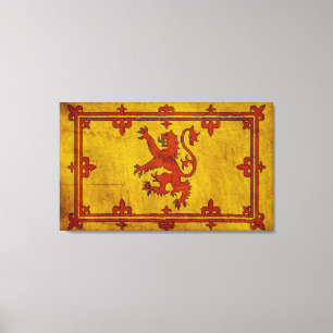 Toile effrénée écossaise de lion
