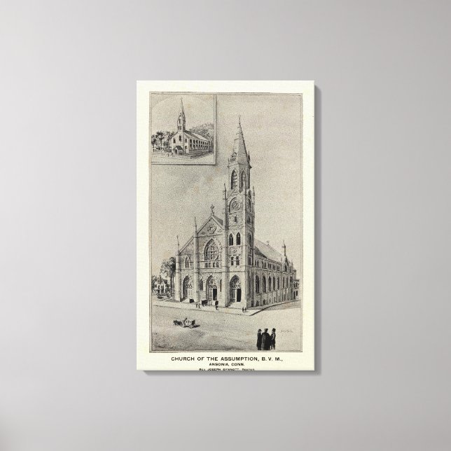 Toile Église de l'Assomption, Ansonia, Conn (Recto)