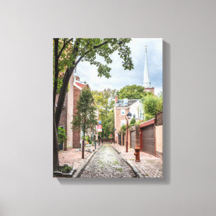 Toile Église de Philly et allée de pavé rond petite