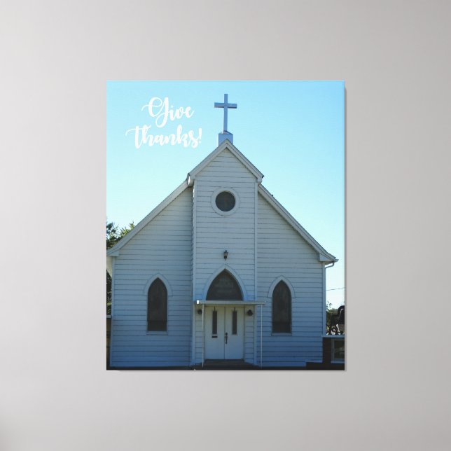 Toile Église du Vieux Pays Thanksgiving sur (Recto)