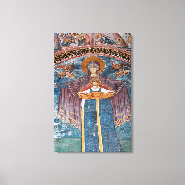 Toile Église orthodoxe serbe, et un site de l'UNESCO, (Recto)