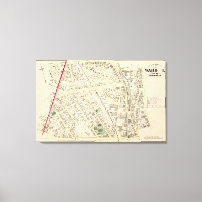 Toile Église Saint-Patricks et State St School Atlas (Recto)