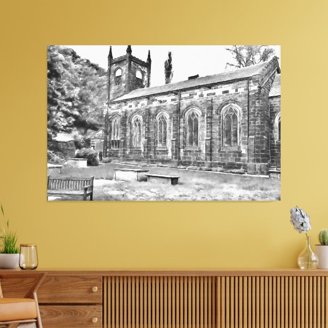 Toile Église Sainte-Marie, Luddenden (Insitu(Salon))
