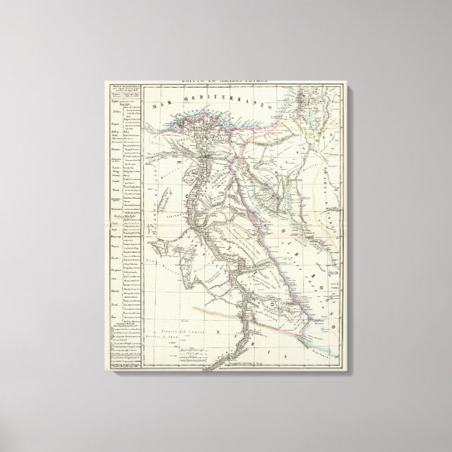 Toile Égypte et Arabie saoudite (Recto)