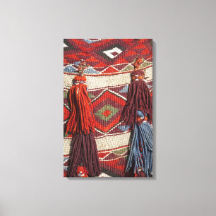 Toile Égypte, Gizeh. Couverture de chameau aux Pyramides