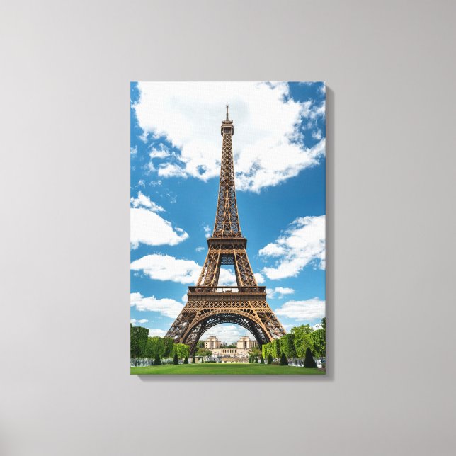 Toile Eiffel Tower View from Champ de Mars Public Park (Recto)