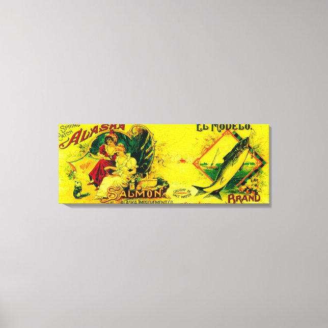 Toile El Modelo Saumon peut étiqueter Karluk, AK (Recto)