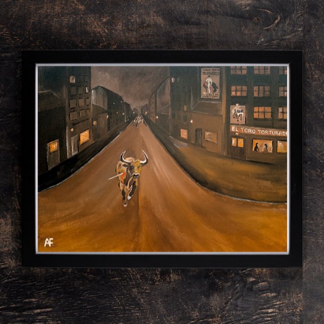 Toile El Toro Torturado Peinture d'Alfred Fox (Not Actual Size)