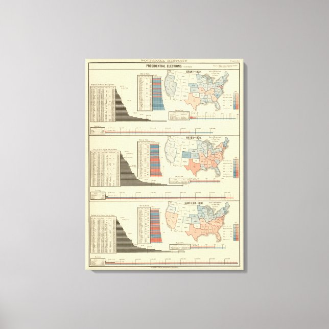 Toile Élections présidentielles 1872-1880 (Recto)