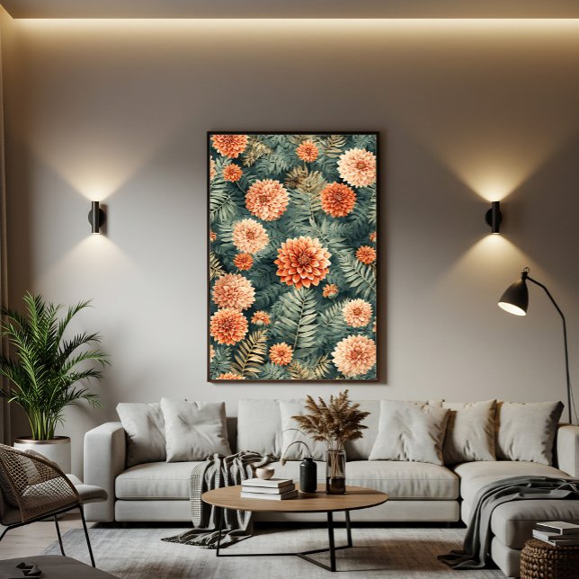 Toile Élégance botanique vintage (Créateur téléchargé)