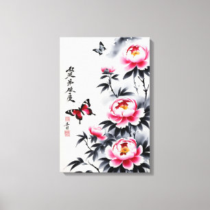Toile Elégance en Fleur : Harmonie Florale et Paysage