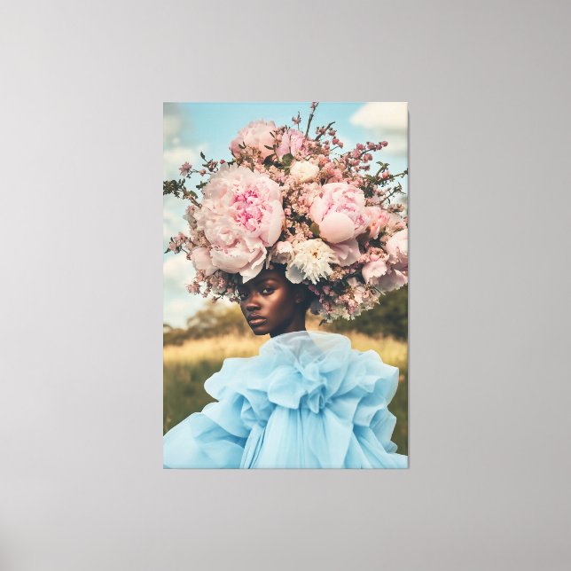 Toile Élégance éthérique en fleur (Recto)