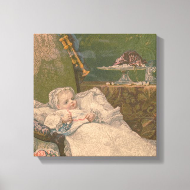 Toile Élégance Victorienne : Le Monde d'un Nourrisson (Recto)