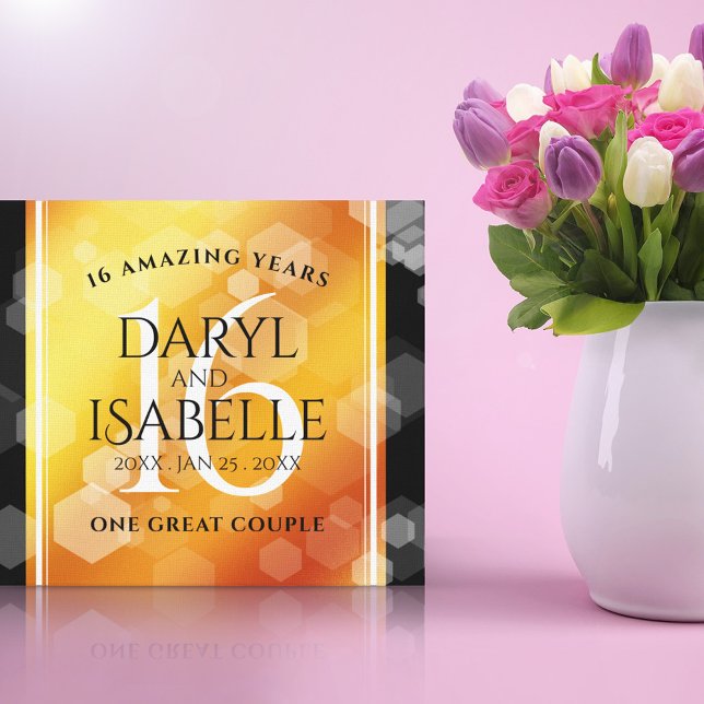 Toile Élégant 16ème anniversaire de Mariage de Topaz d'o (Créateur téléchargé)