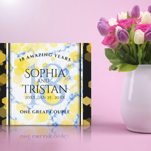 Toile Élégant 18ème anniversaire de Mariage de porcelain