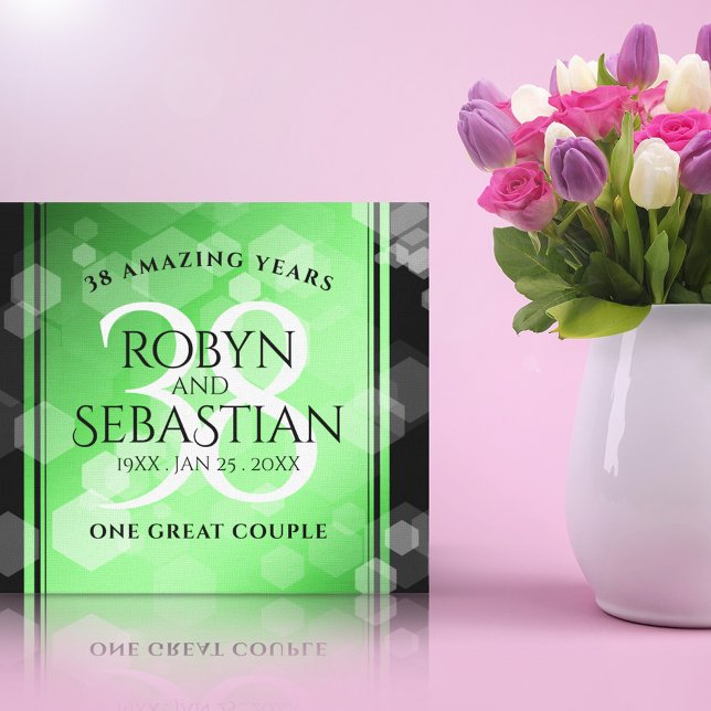 Toile Élégant 38e anniversaire du Mariage Emeraude (Créateur téléchargé)