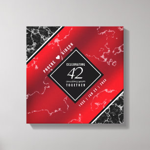Toile Élégant 42e anniversaire du Mariage Jasper