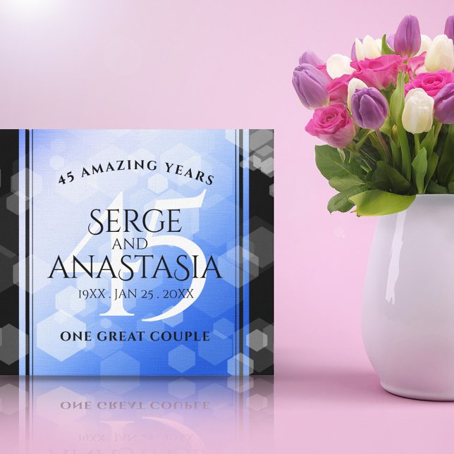 Toile Élégant 45e anniversaire de Mariage Sapphire (Créateur téléchargé)