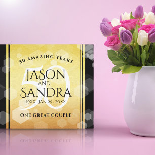 Toile Élégant 50e anniversaire de Mariage d'or